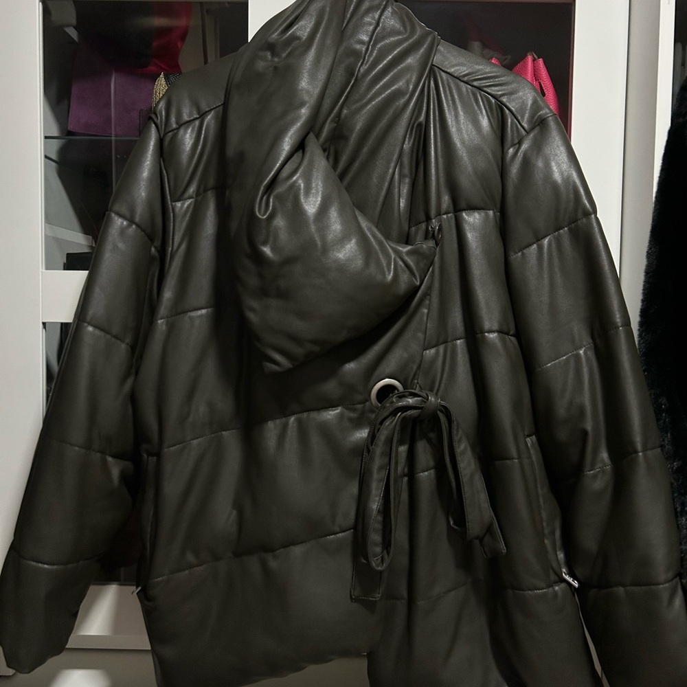 Avec Les Filles Dark Green Puffer Jacket